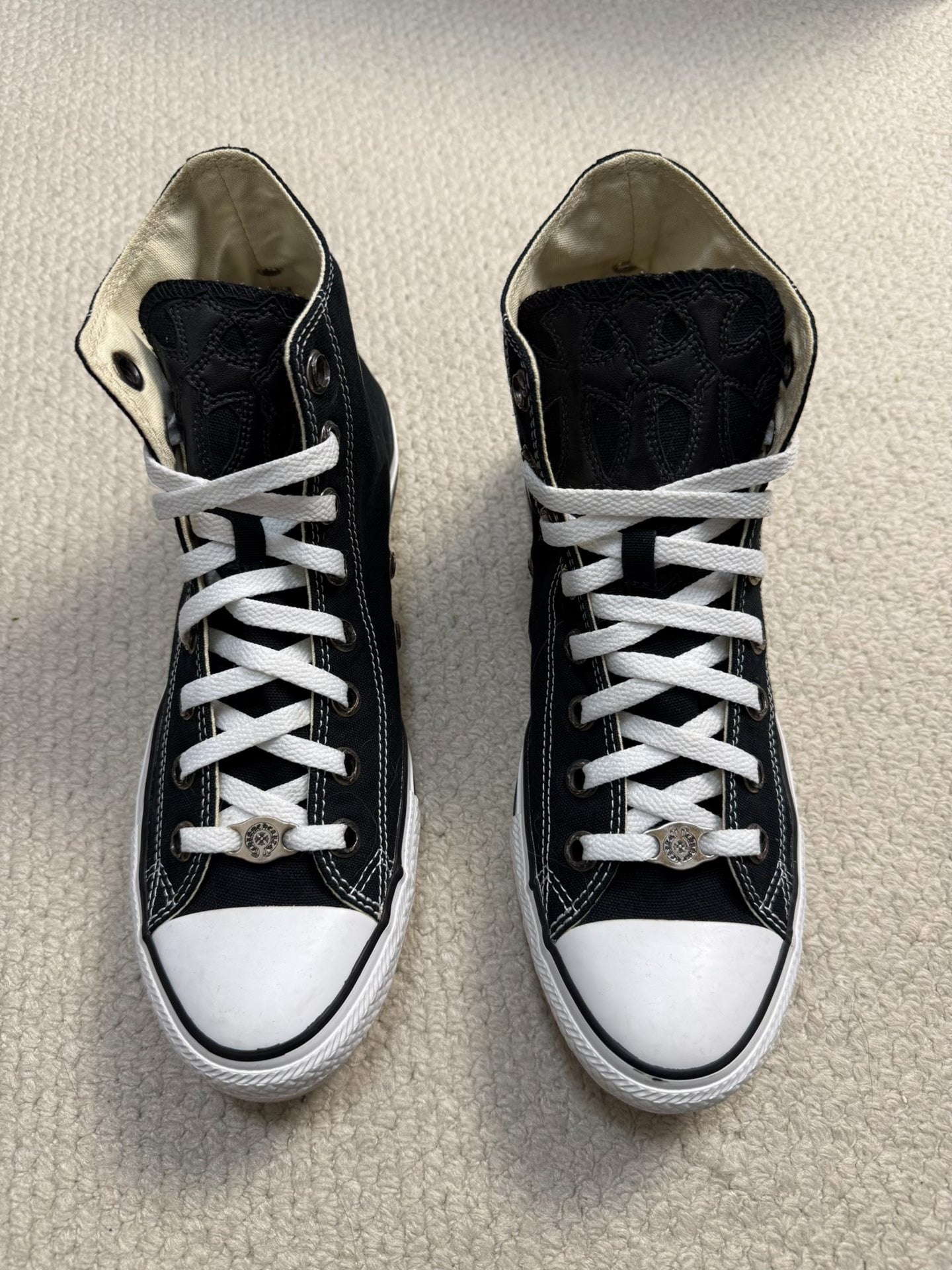 Chrome Hearts Converse Cross Patch Canvas