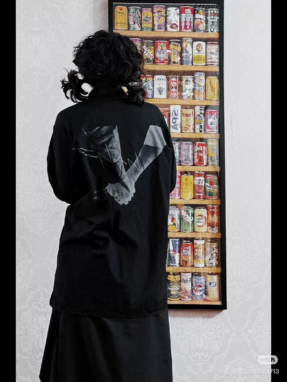 Yohji Yamamoto Black Print Shirt