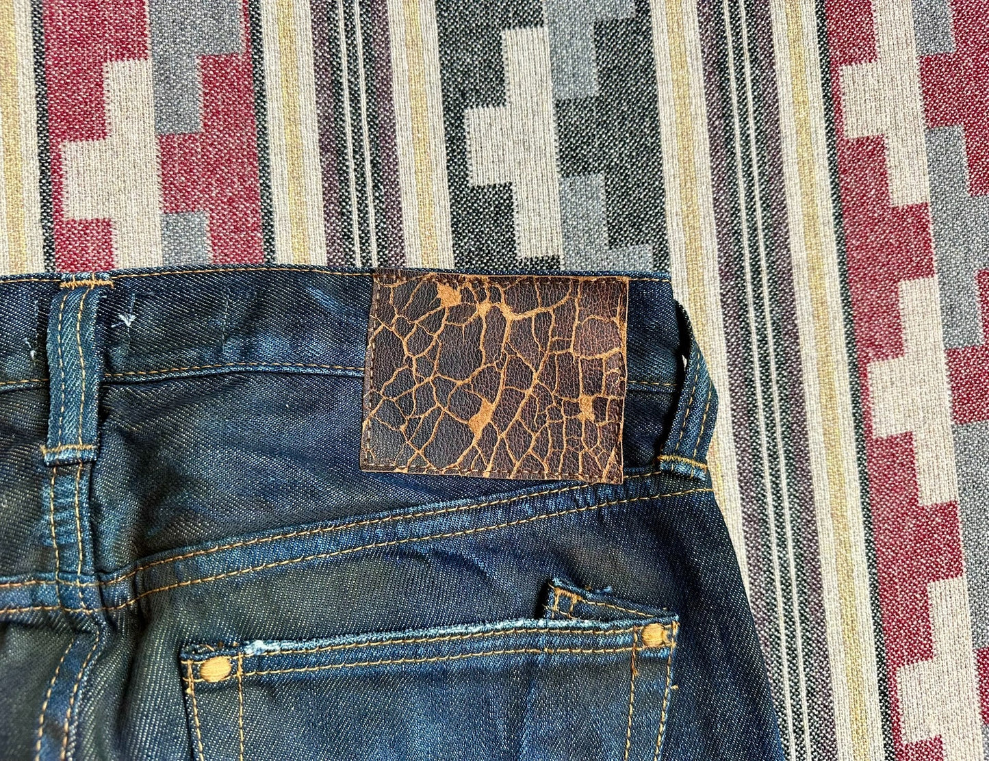 prps noir heavy wash denim jeans sample