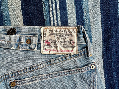 vintage levi's 555 raw denim washed pants