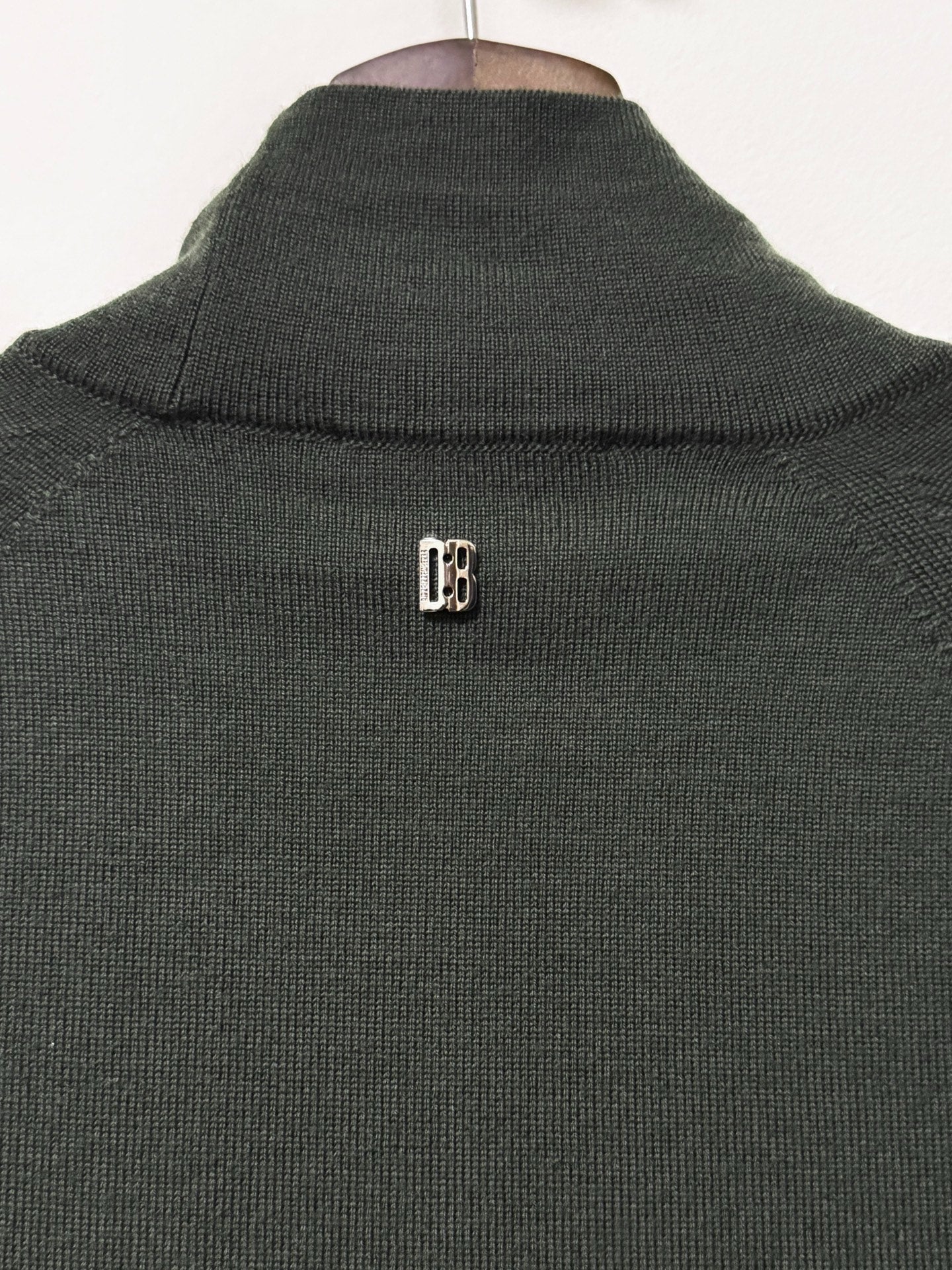 Dirk Bikkembergs Cut Leather Turtleneck Sweater