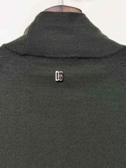 Dirk Bikkembergs Cut Leather Turtleneck Sweater
