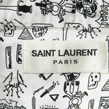 Saint Laurent Men's Graphic Print Cotton Shirt