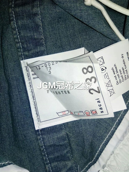SACAI Denim Shirt with White Inner
