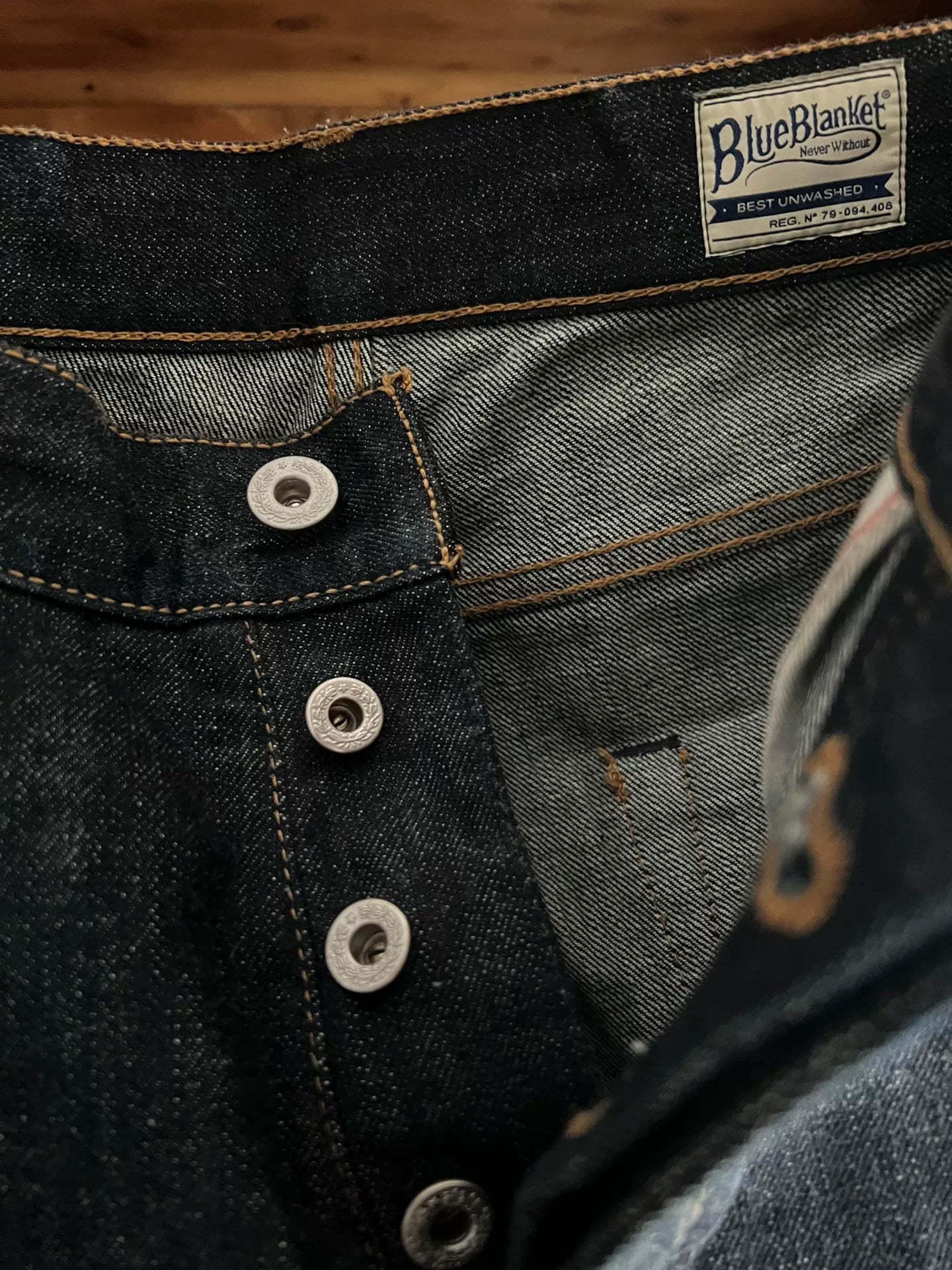 handmade italy 14.75oz blue jeans