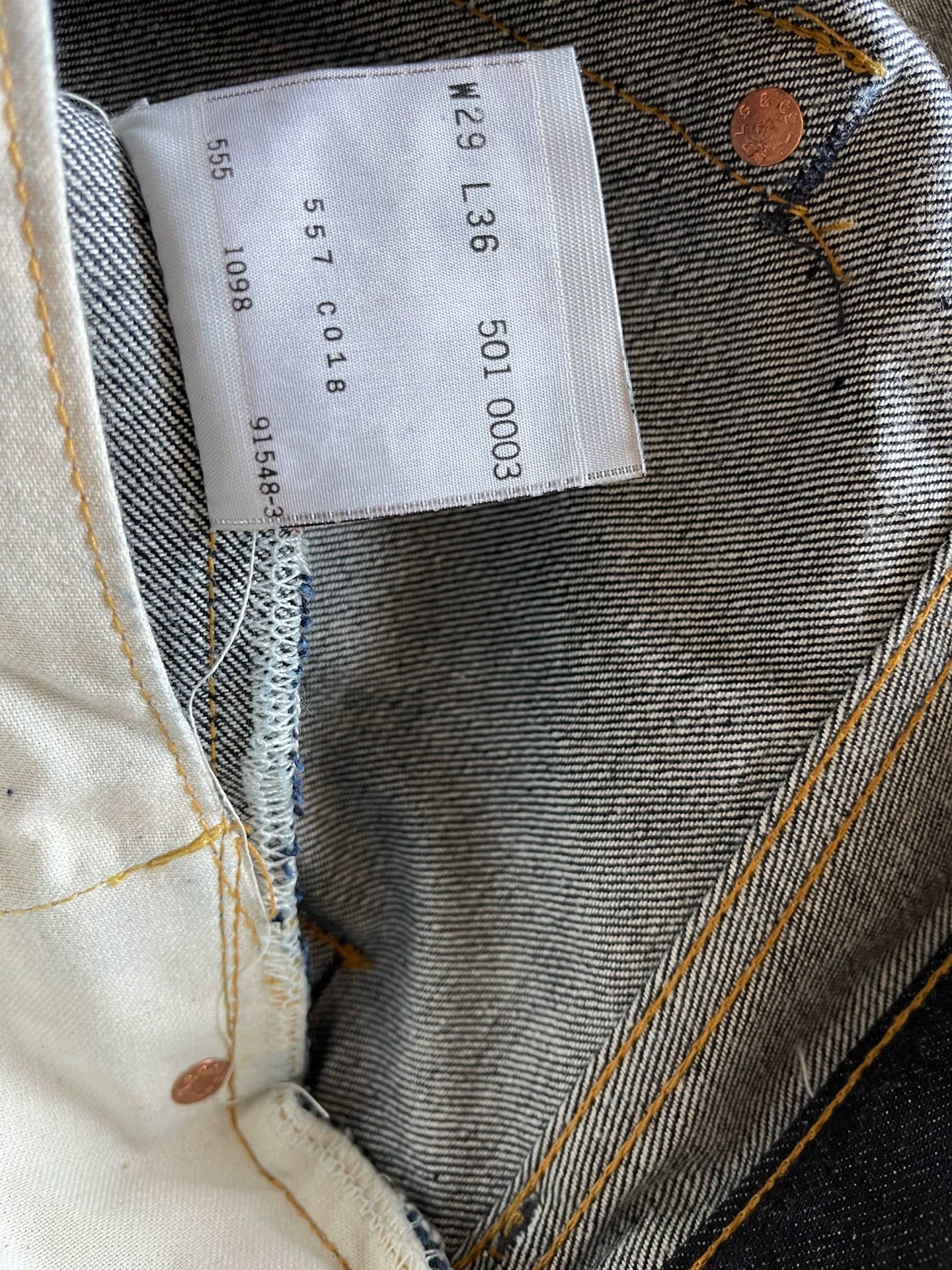 Levi's LVC 501 1955 Raw Denim Jeans