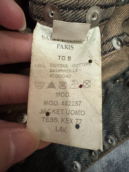 Saint Laurent Denim Jacket with Studs