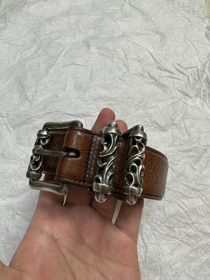 Chrome Hearts Brown Roller Belt