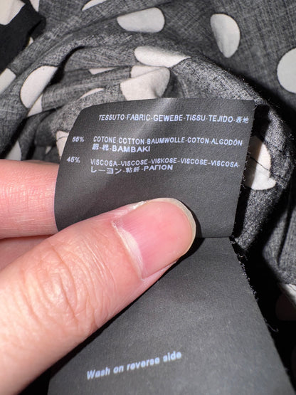 Saint Laurent Polka Dot Shirt with Fringes