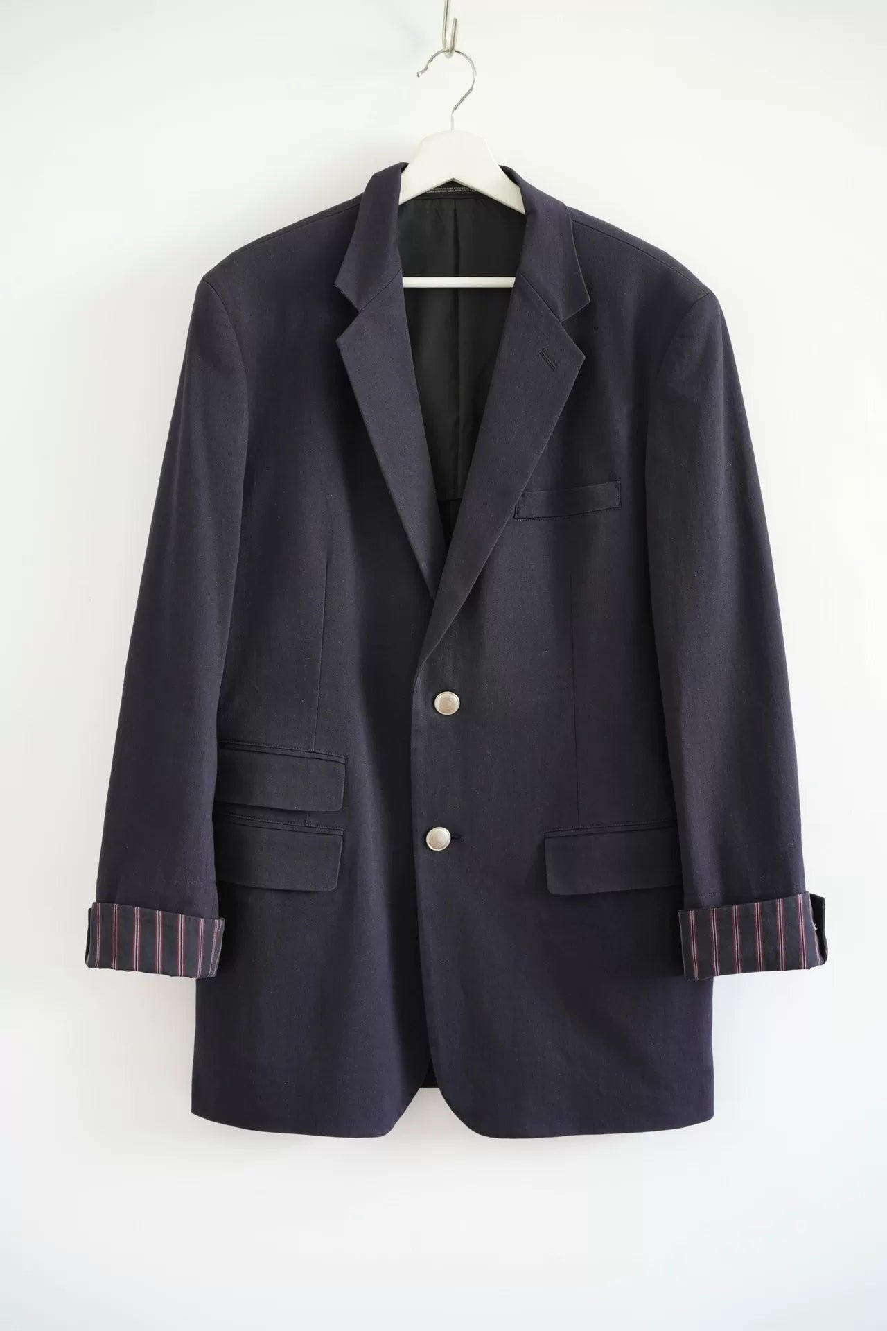 Yohji Yamamoto Striped Sleeve Blazer