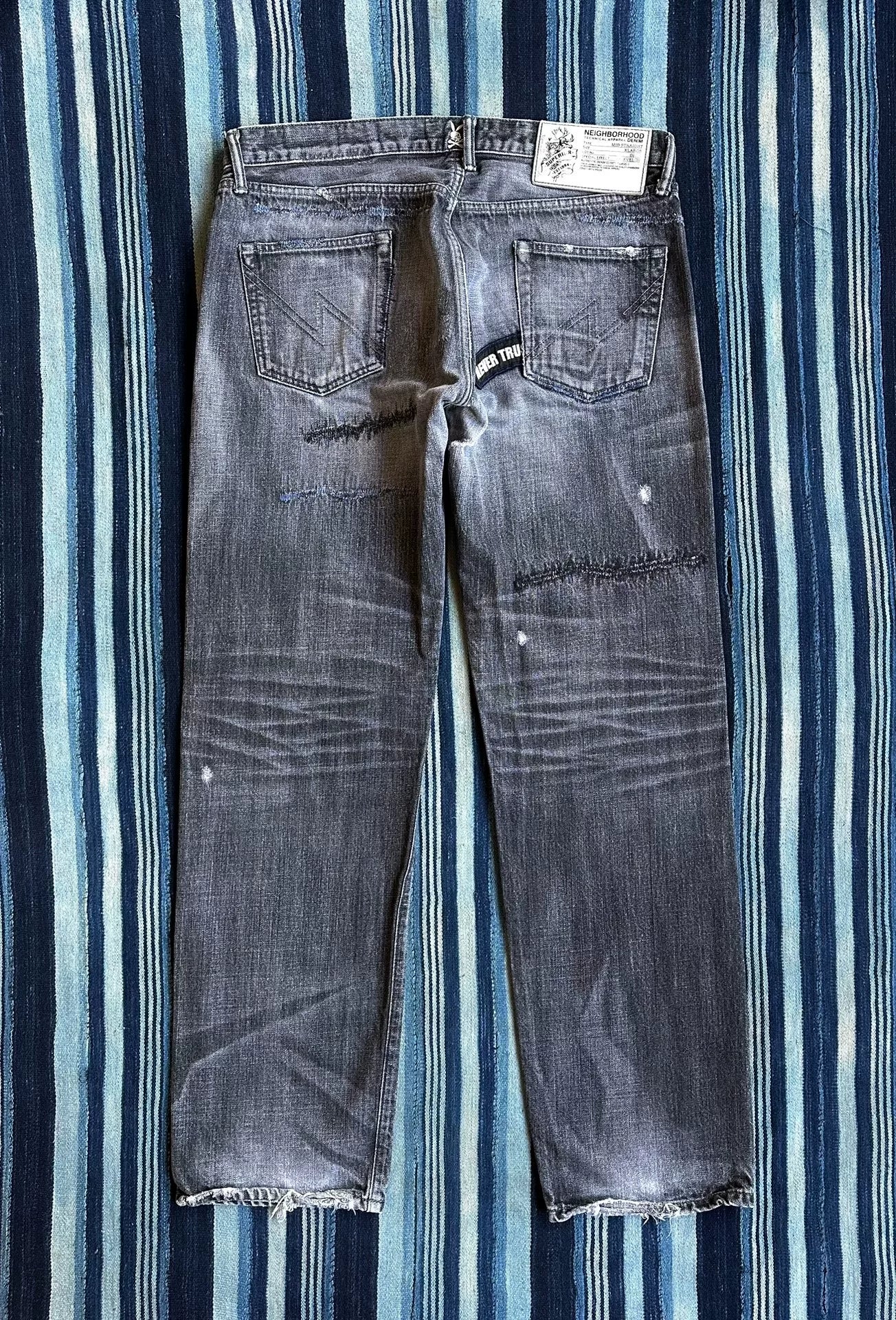 neighborhood anchor savage blue denim pants