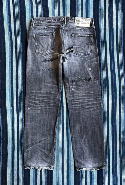 neighborhood anchor savage blue denim pants