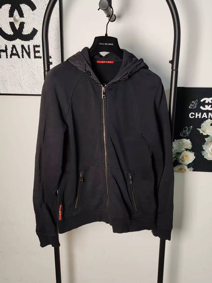 Prada Logo Zip Up Jacket