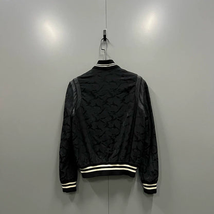 Saint Laurent Black Camo Baseball Jacket