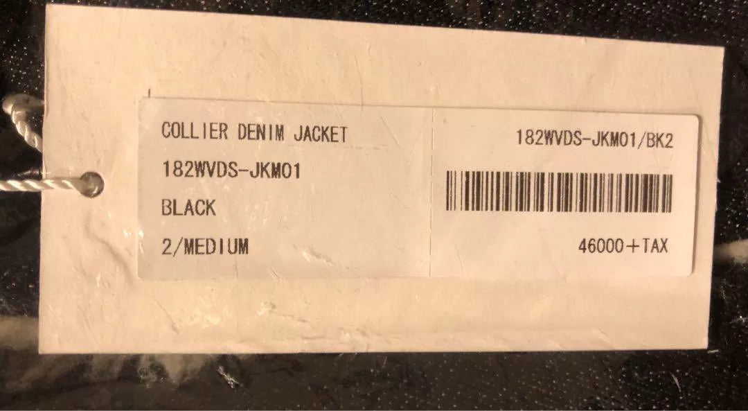 descendant collier black denim jacket medium