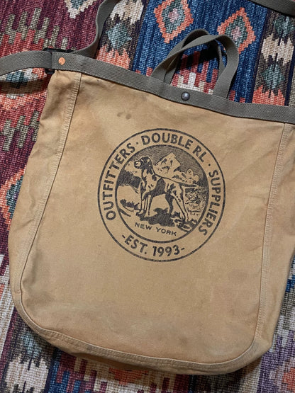 RRL Discontinued Canvas Dog Print Crossbody