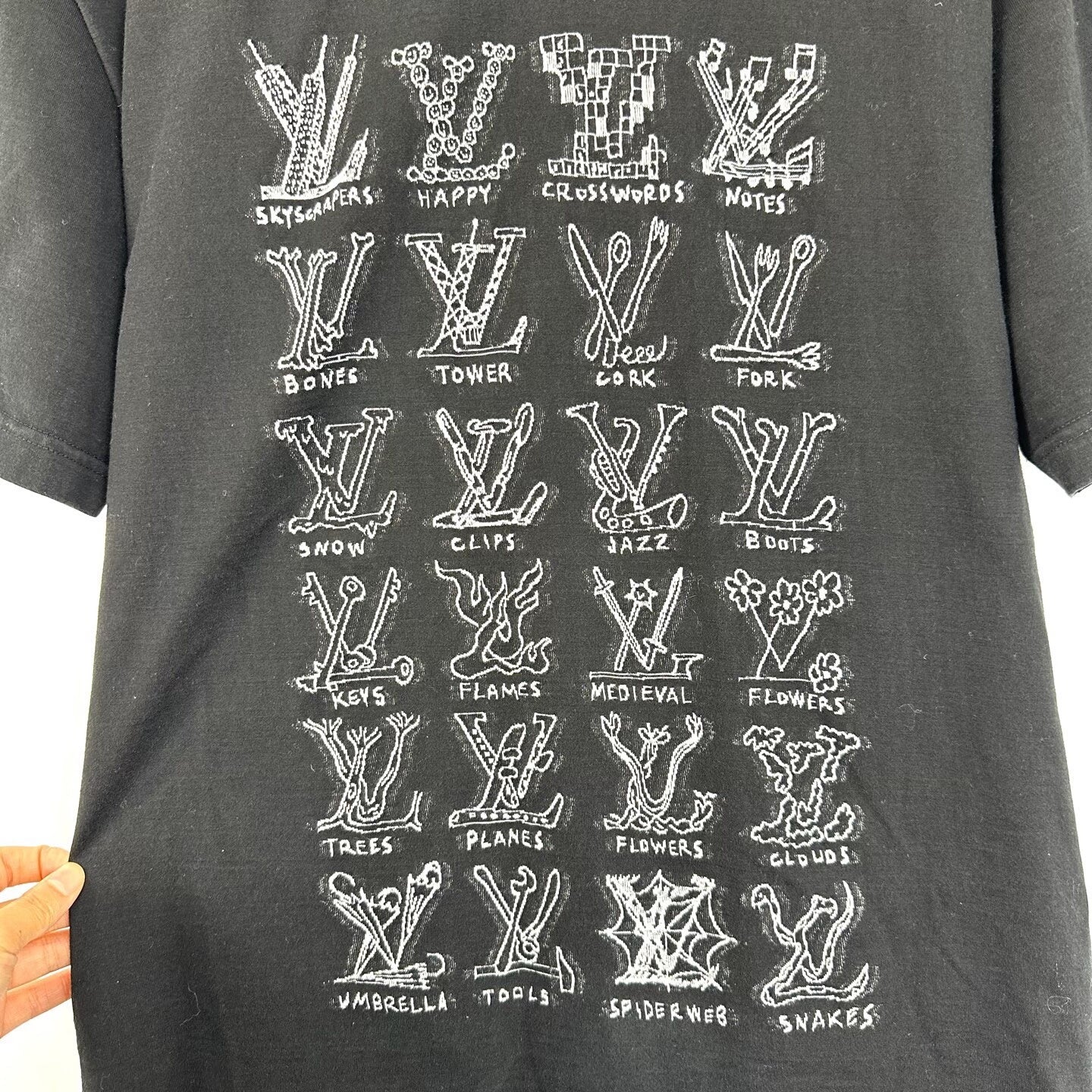 Louis Vuitton Black Logo Print T-Shirt