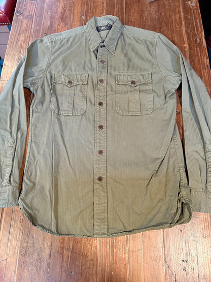 RRL Ralph Lauren Military Green Work Shirt
