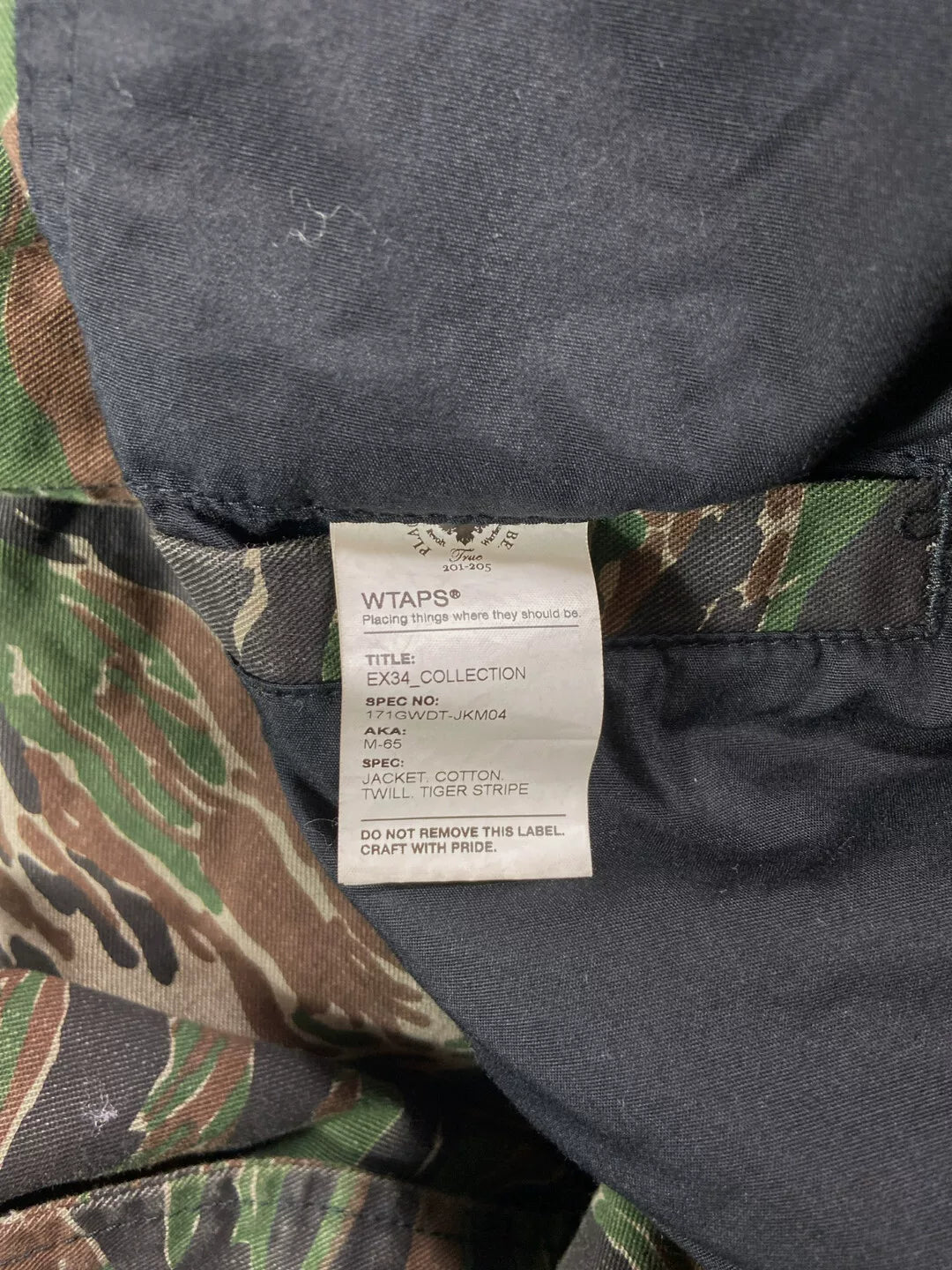 WTAPS M-65 Twill Tiger Stripe Jacket