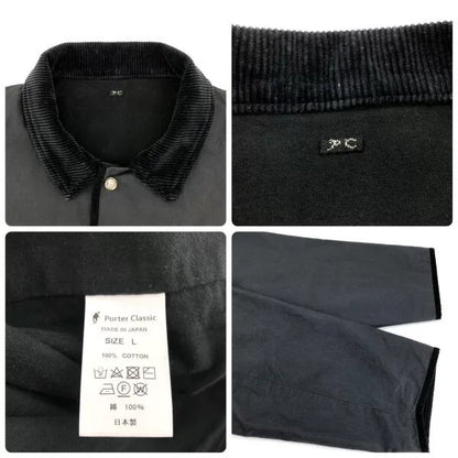 porter classic paraffin corduroy jacket black