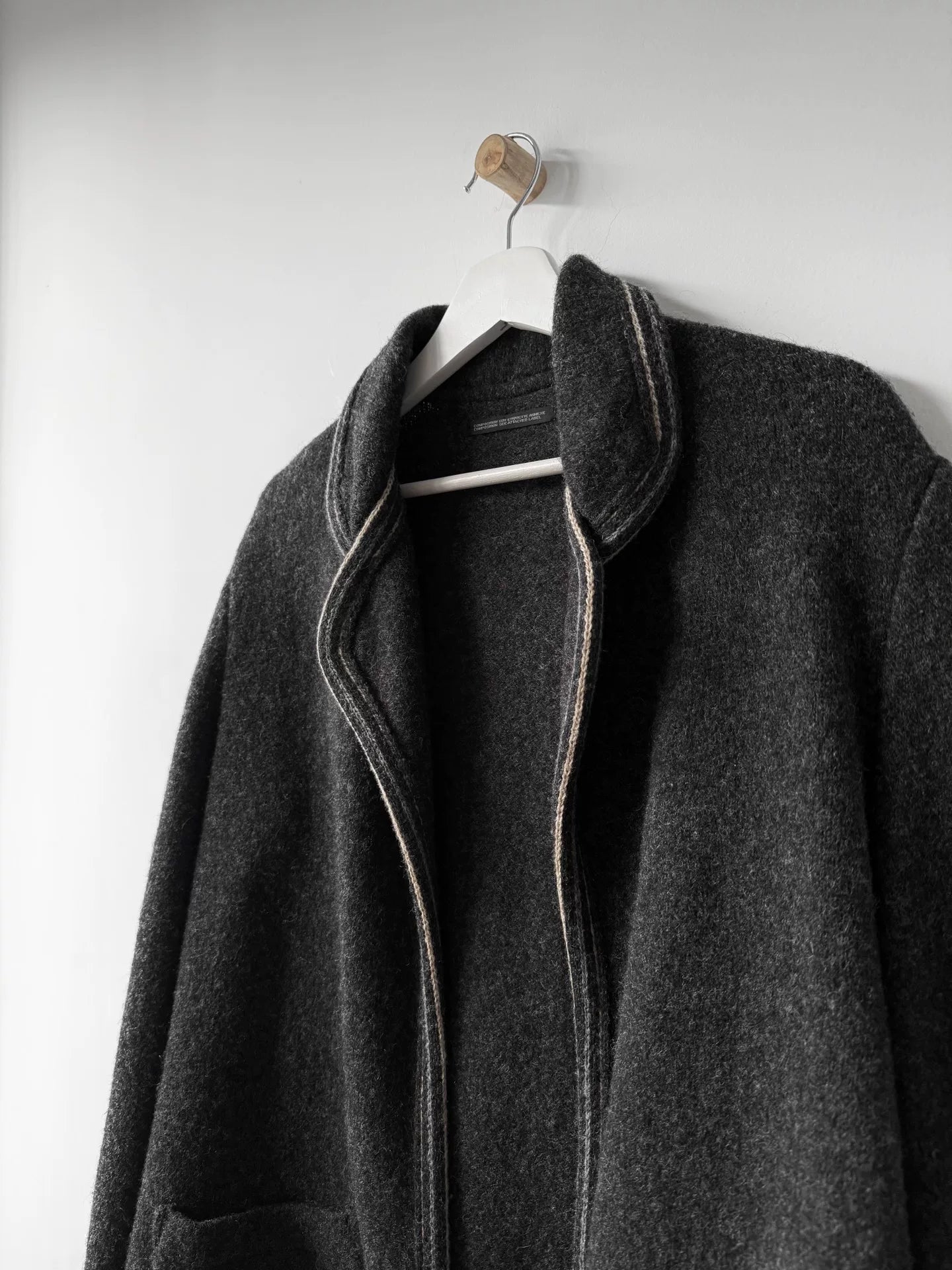 Yohji Yamamoto Wool Jacket with Contrast Edges