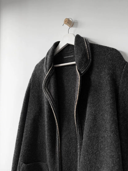 Yohji Yamamoto Wool Jacket with Contrast Edges