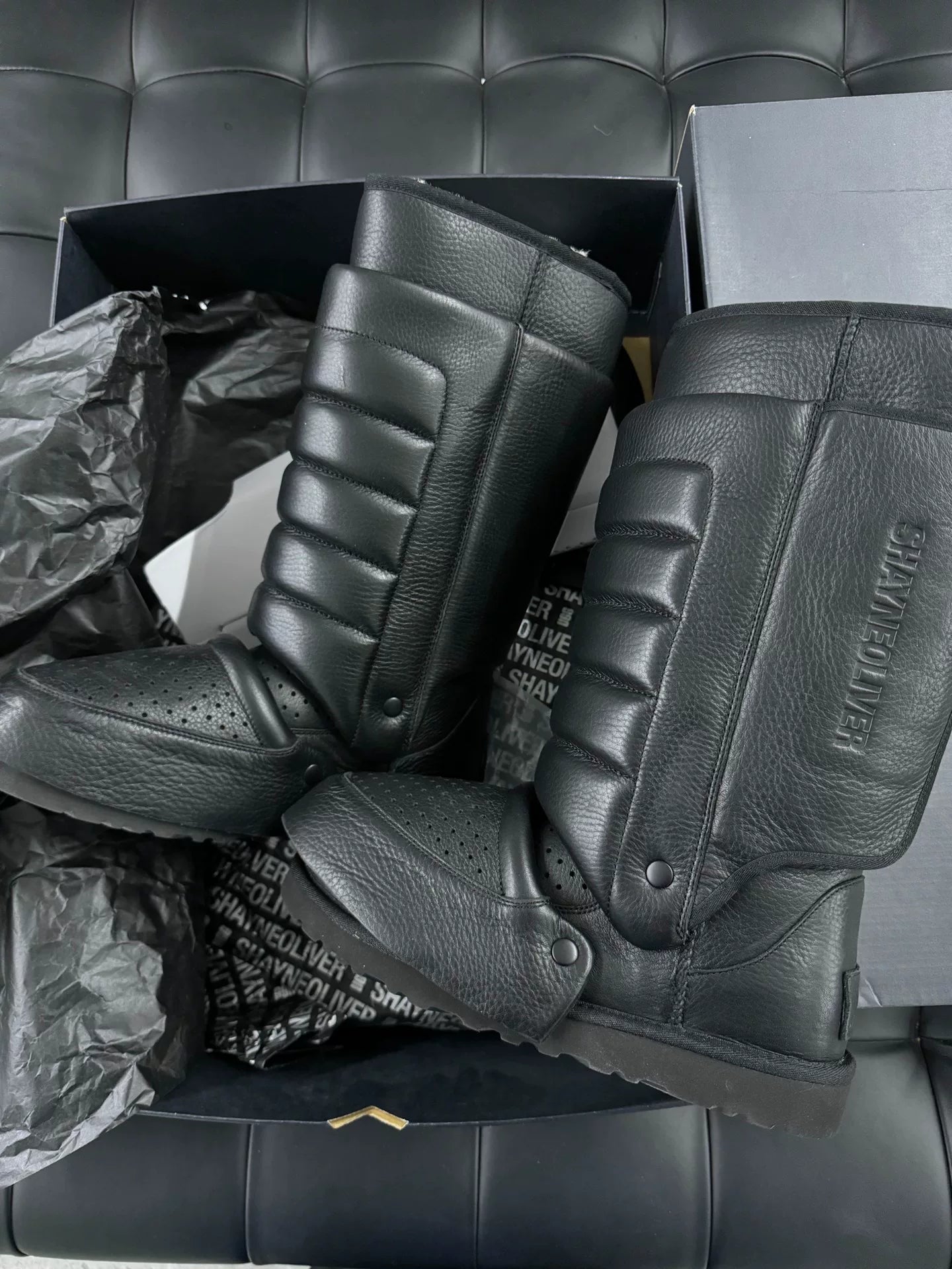 Shayne Oliver x Ugg Black Boots