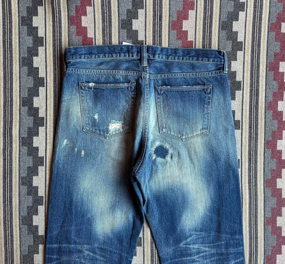 Simon Miller Heavy Wash Patchwork Denim Jeans