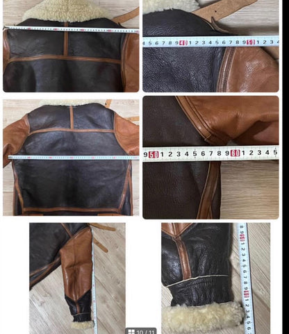 AERO Leather Jacket with Fur Collar