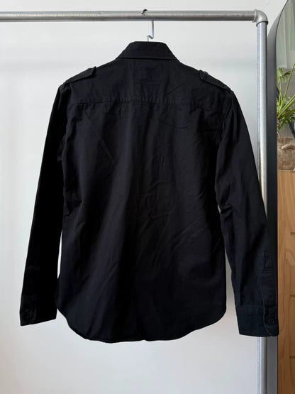 Zucca Black Military Shirt Jacket