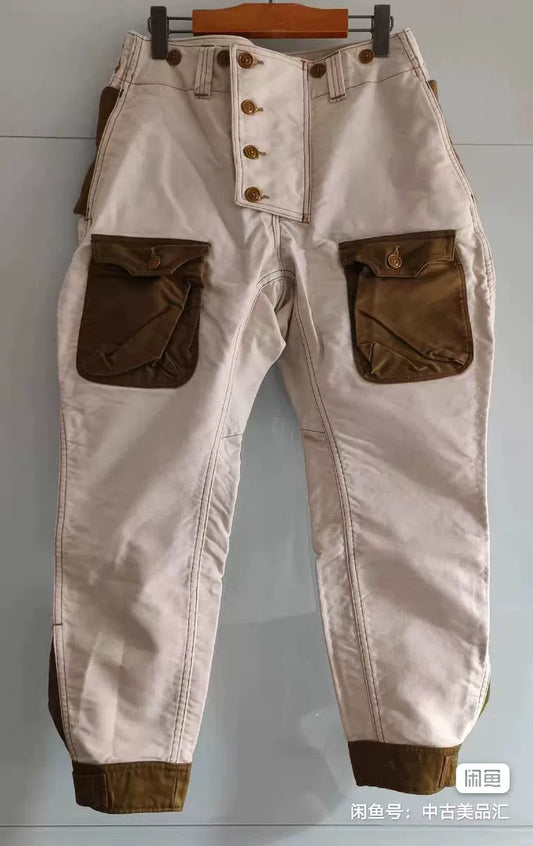 Freewheelers S-3 Flying Trousers in White