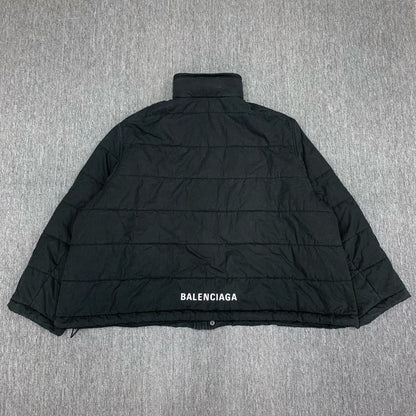black logo padded coat by Balenciaga