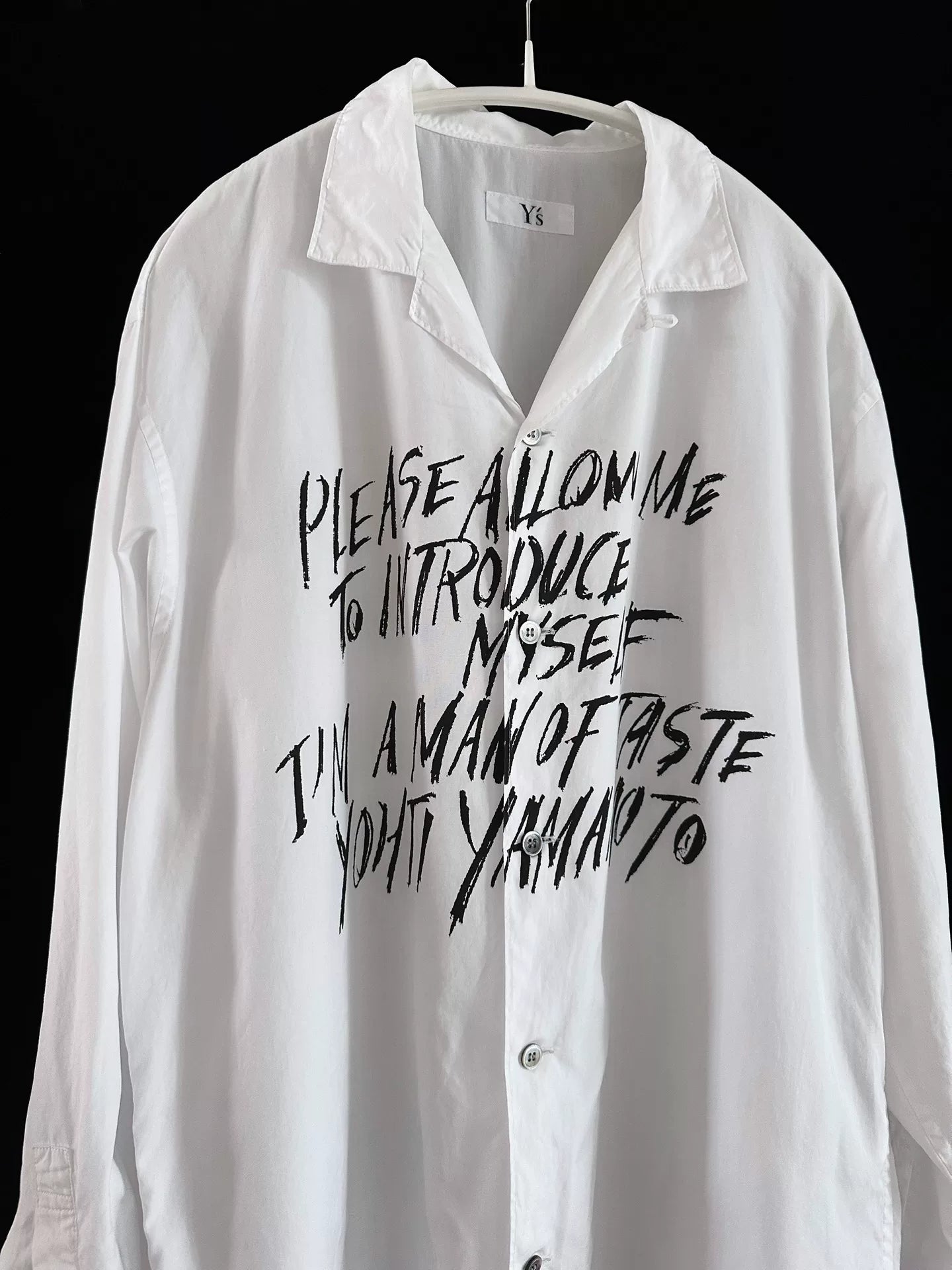 Yohji Yamamoto 90s Y's Slogan Shirt