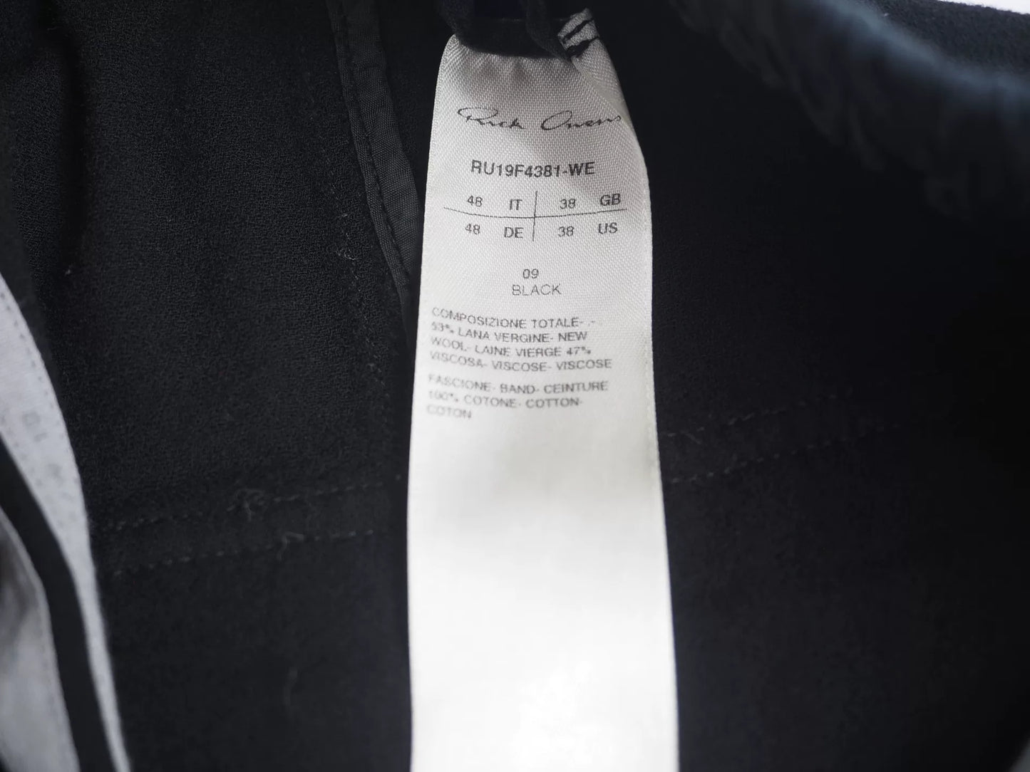 black wool cotton blend cropped pants