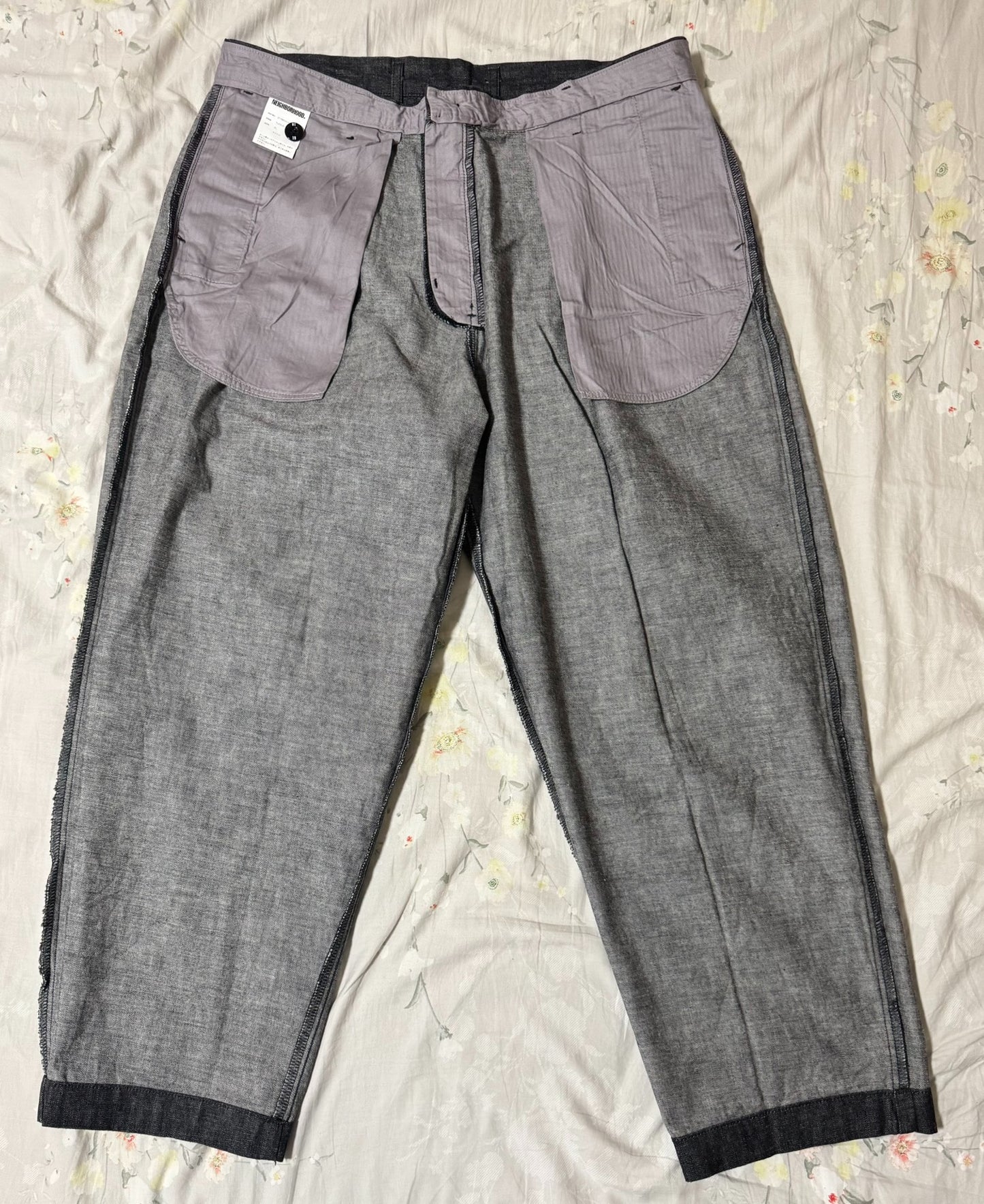 Neighborhood 21ss Black Washed Relaxed Jeans