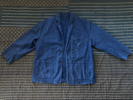 blue moleskin jacket by PORTER CLASSIC