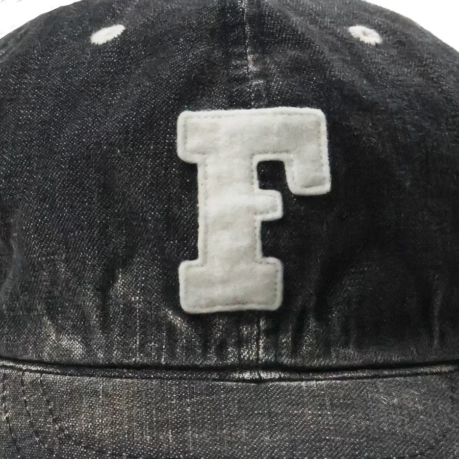 FULLCOUNT Washed Denim Embroidered Baseball Cap