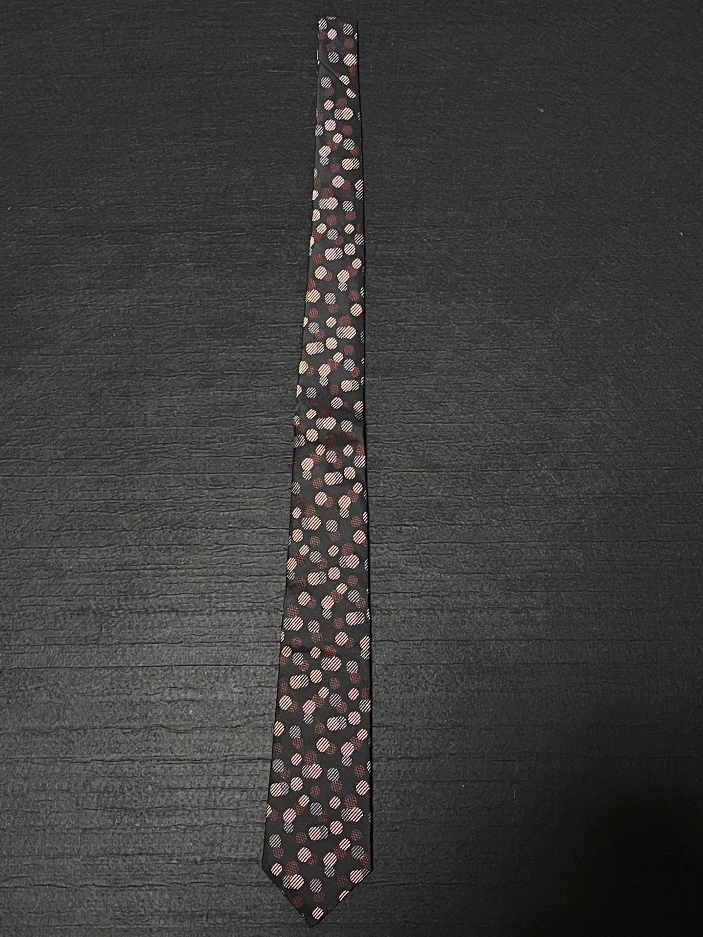 yohji yamamoto polka dot silk tie