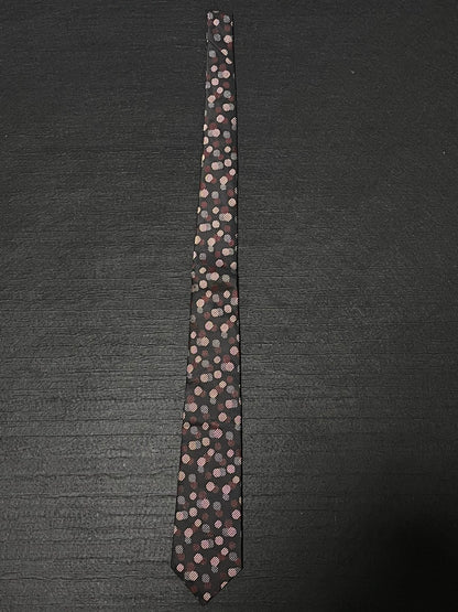 yohji yamamoto polka dot silk tie