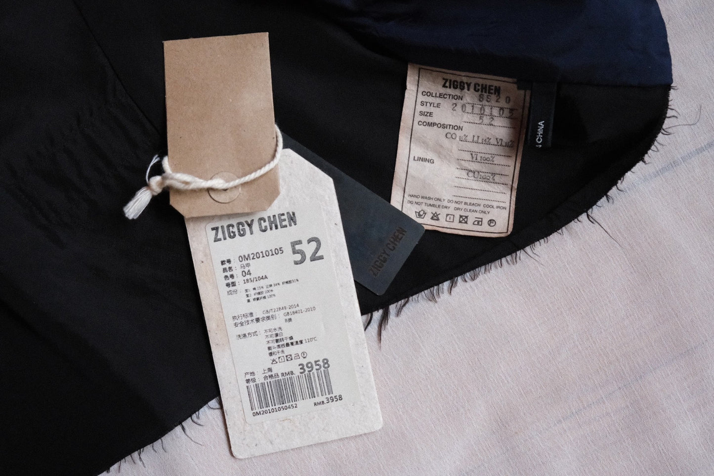 Ziggy Chen 20SS Linen Cotton Men's Vest
