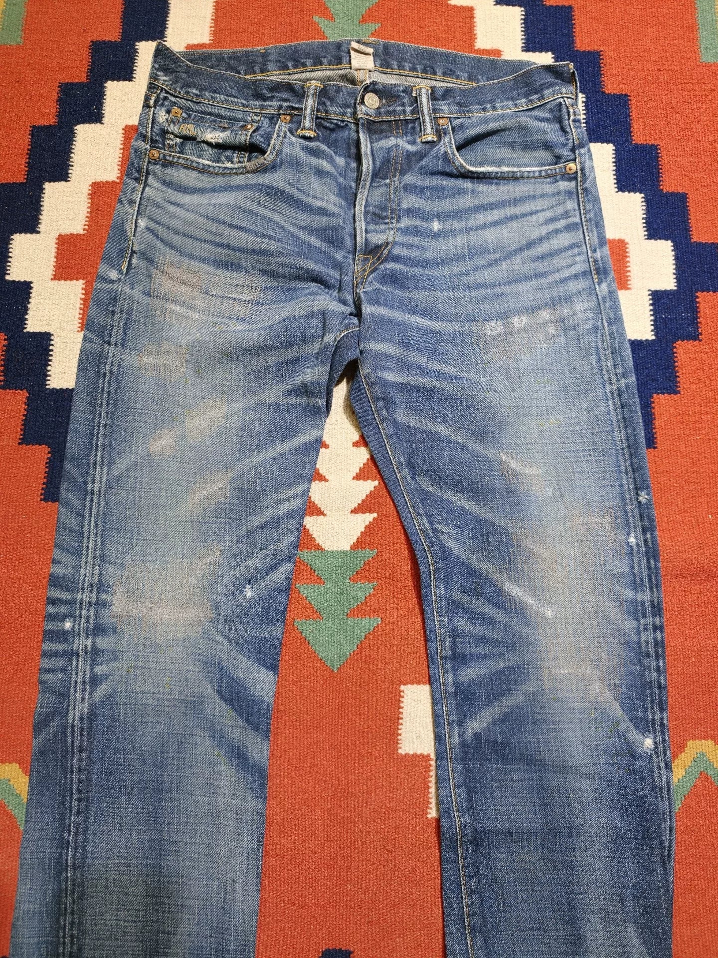 RRL Selvedge Yellow Mud Dyed Jeans