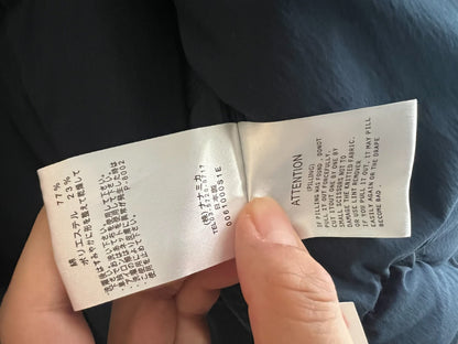 nanamica blue thermal down vest