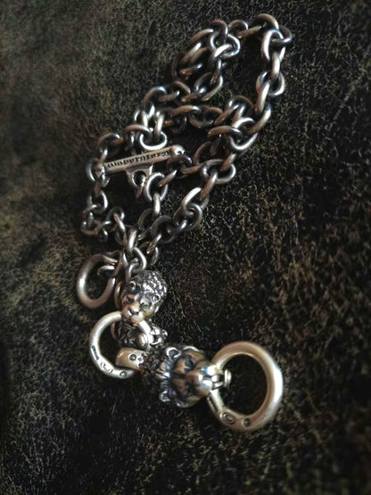 Gaboratory Silver Lion Head Necklace