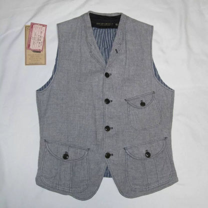 Freewheelers Linen Cotton Vest Size 40