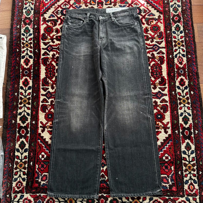 Neighborhood 24AW Washed Wide Jeans Black