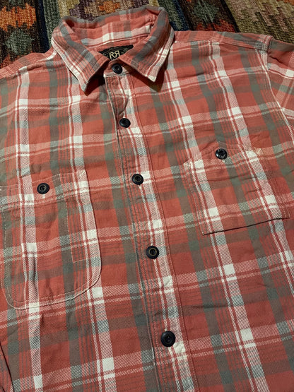 RRL Vintage Pink Striped Work Shirt M