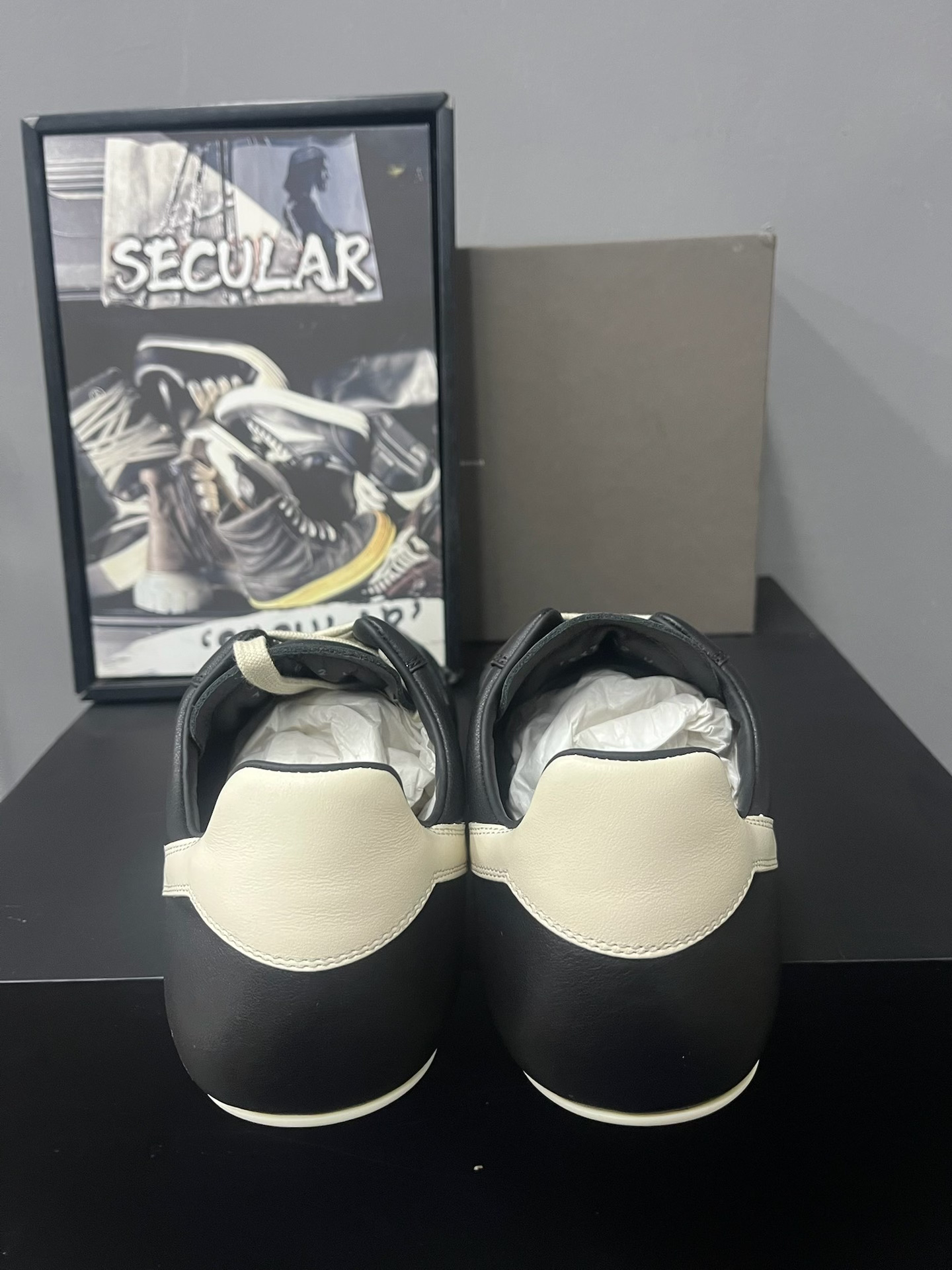 Rick Owens 25FW Black Low-Top Casual Shoes