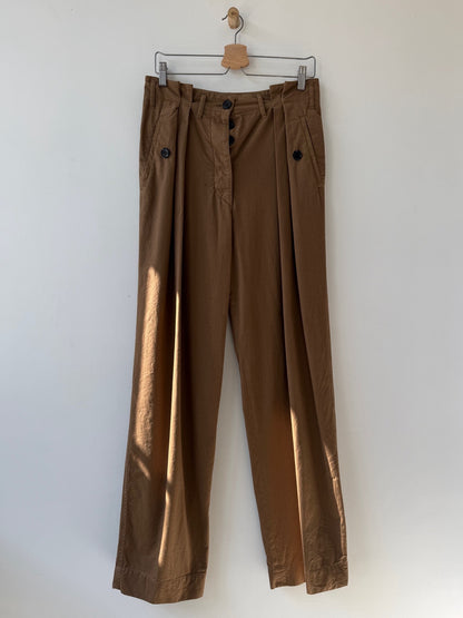 Dries Van Noten Pleated Button Casual Trousers