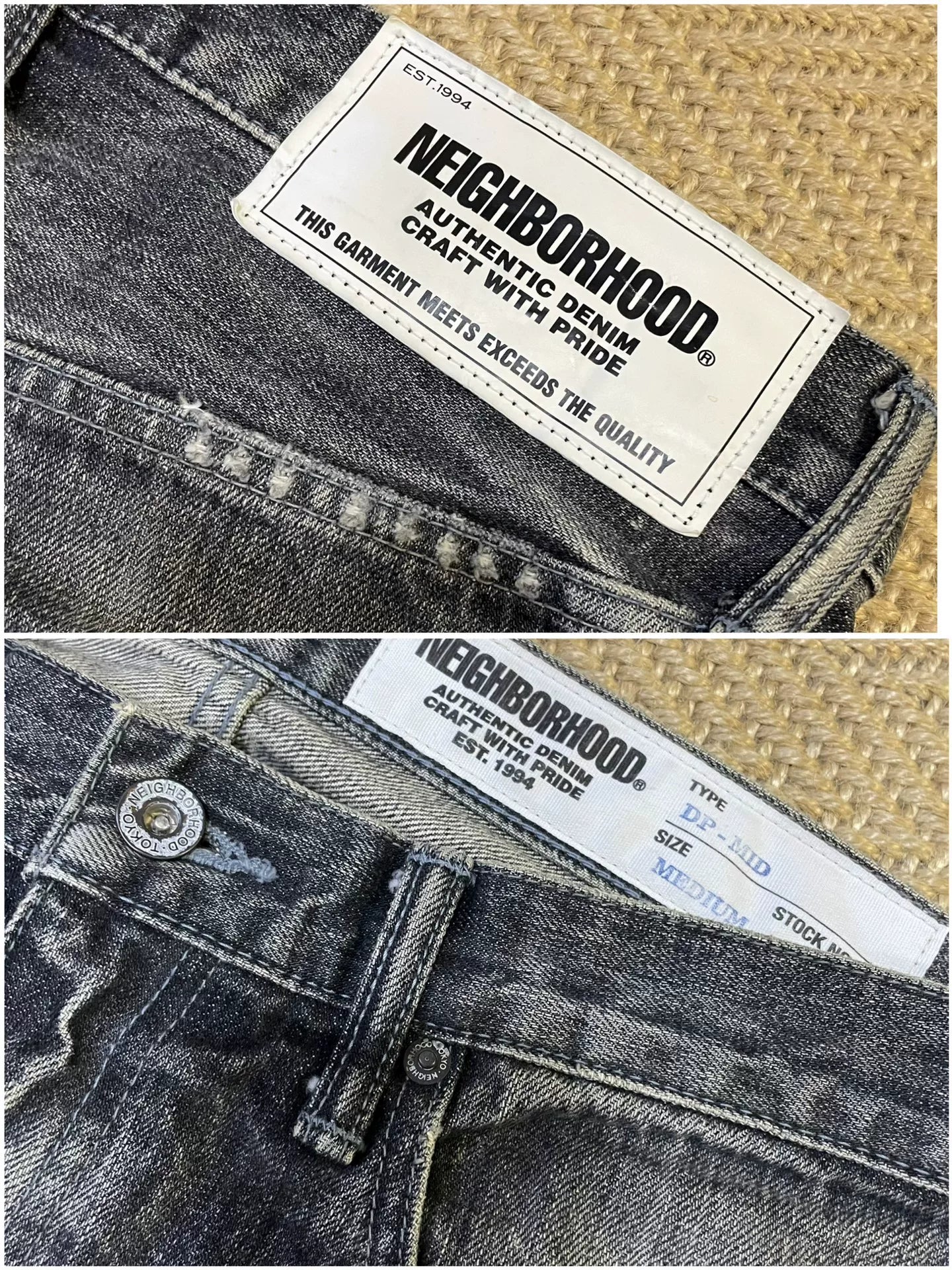 NEIGHBORHOOD 19AW Distressed Jeans