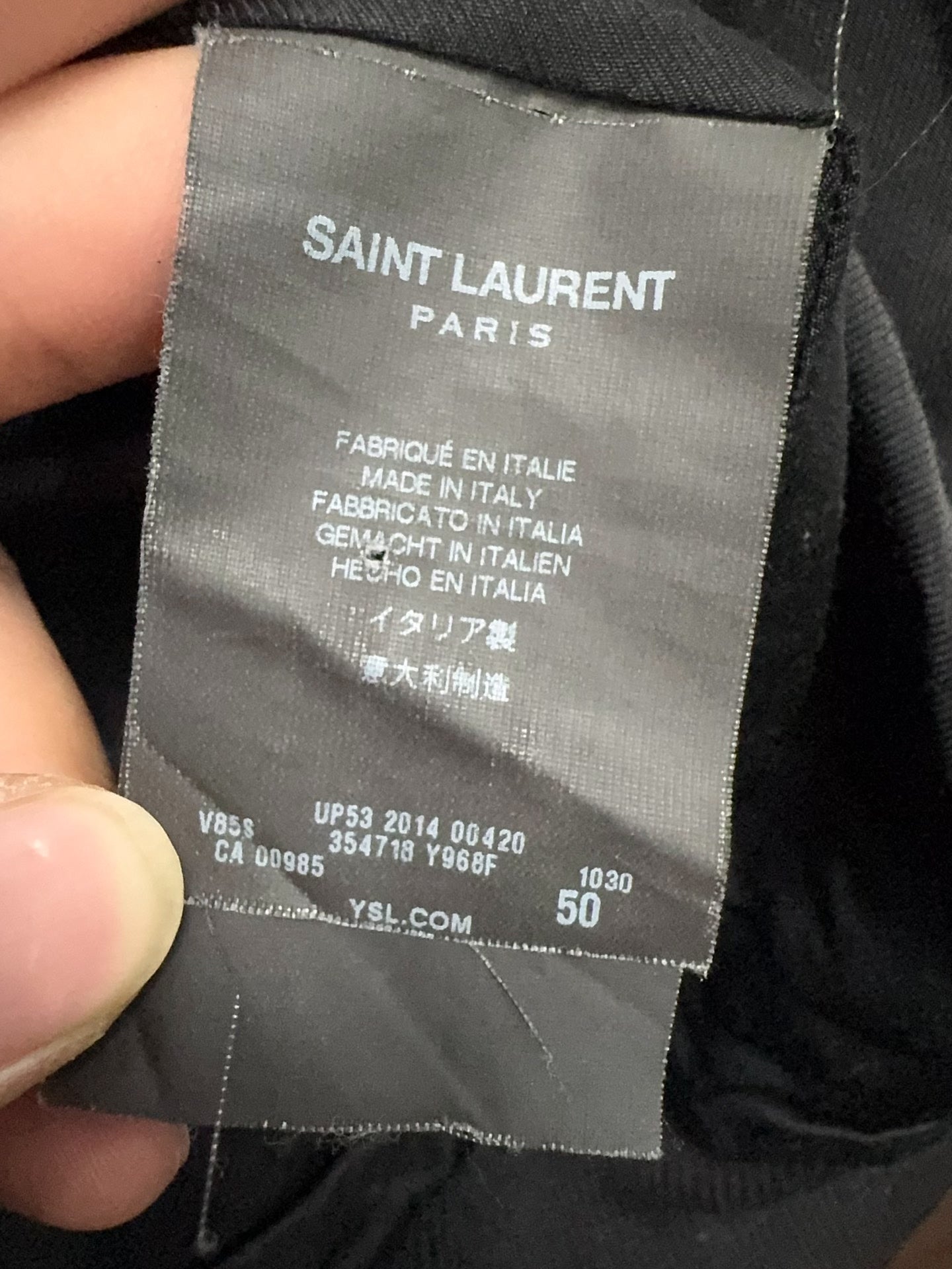 Saint Laurent Gray Baseball Jacket